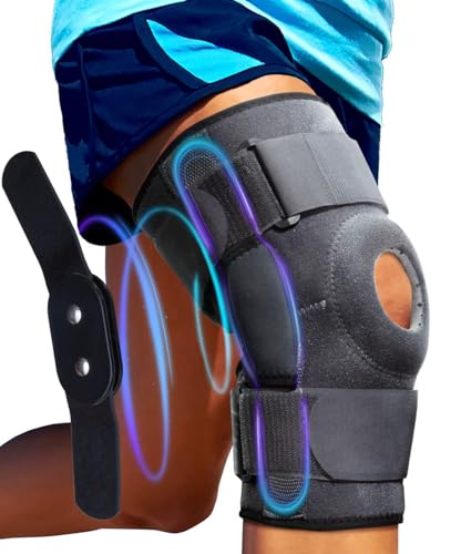 Docbraces Hinged Knee Brace - Relieves ACL, MCL, Meniscus Tear, Arthritis, Tendon Pain - Open Patella Design with Dual Metal Side Stabilizers - Support for Running, For Men and Women (XXX-Large)