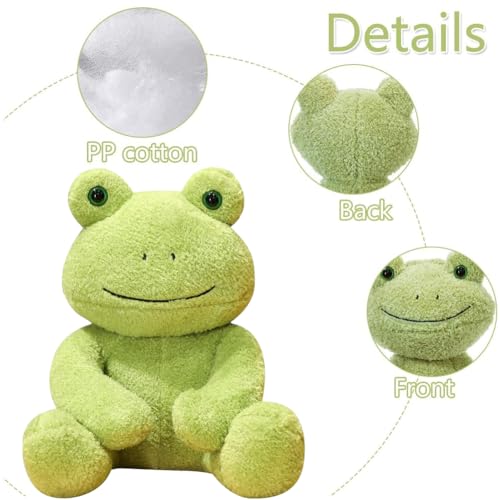 APPCRFM Frosch Kuscheltier Plüsch, Frosch Kuscheltier Kinder, Cute Animal Frog Plush, Tier-Frosch-Aufkleber, Geburtstags Geschenke für Jungen und Mädchen - 25CM