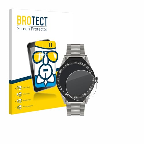 BROTECT Schutzglas für TAG Heuer Connected Modular 45 Schutzfolie Panzer Folie Glas Bildschirmschutz Made in Germany [Kratzfest 9H, Anti-Fingerprint]
