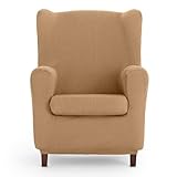 Funda elástica para sillón orejero de medida de respaldo entre 70-90 cm (medidas aproximadas)