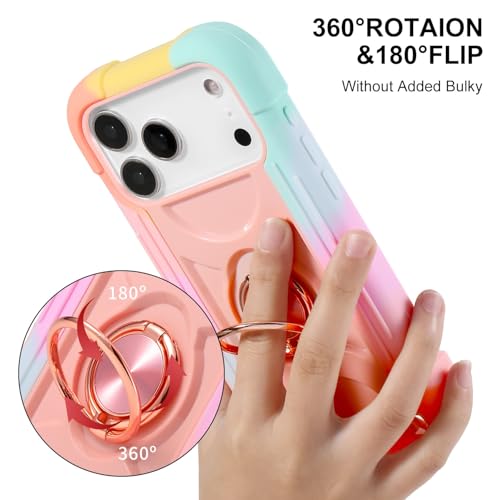Coque iPhone 17 Pro Max rose avec anneau silicone pour vos vidéos en mains libres