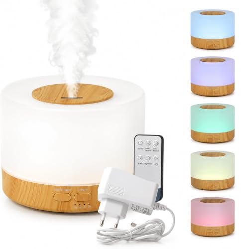 Umidificador Difusor Aromatizador Purificador De Ar 700Ml Ultrassônico Com Controle E Luz De Led 7 Cores Bivolt