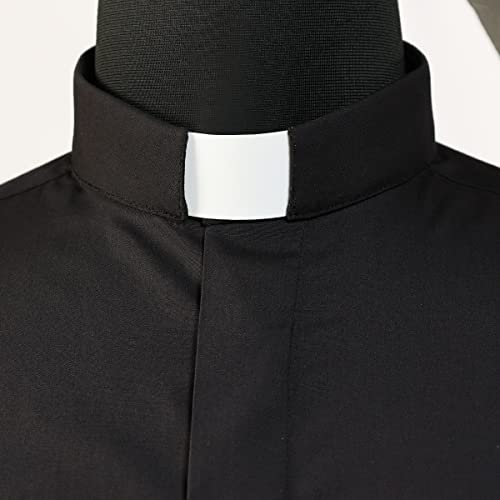 BLESSUME Church Clergy Men's Tab Collar Clergy Shirt Long/Short Sleeves4