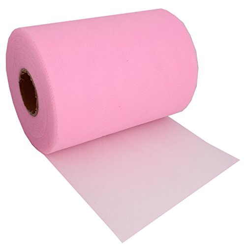 Pink Tulle Roll Spool 6 Inch X 100 Yards For Tulle Decoration #TOP1