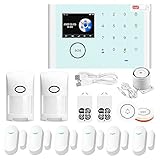 Professional Tuya Smart Wi-Fi/GSM Keyboard Touch Intelligent Voice Anti-Theft Alarm System Security Home Kit Compatible with Alexa Or The Google Assistant