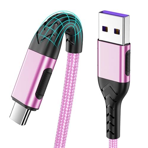 Image of Durcord USB C Cable,2Pack 6ft Fast USB Type C Charging Cable for Android /Phone /Pad /Laptop, Type C Charger Braided USB Cable Compatible with iPhone 15 Pro /Plus /Max /Android /Phone /Pad Rose Gold