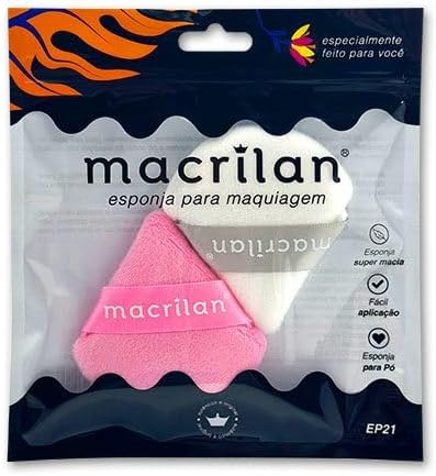 Macrilan Esponja Para Acabamento De Maquiagem Dupla Sem Latex Ep2...