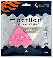 Macrilan Esponja Para Acabamento De Maquiagem Dupla Sem Latex Ep21 - Cores Sortidas