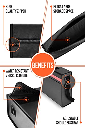 Fireproof Document Box (3.5" X 15" X 11" / 2000℉) Small Safe Box Fireproof Waterproof, Protect Documents From Flames With This Fire Resistant Bag For Birth Certificates, Passports, Money, #TOP3