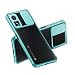 HAOYE Cover per Xiaomi Mi 10T / Mi 10T PRO 5G, Scorrevole [Protezione Fotocamera] Custodia Ultra Sottile Trasparente Rugged Silicone PC + TPU Bumper Antiurto Cover Case, Cielo Blu