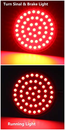 ZYTC 2\" LED Turn Signals w/Brake Running Light Bullet Style Rear 1157 LED Turn Signal Kit for Harley Davidson