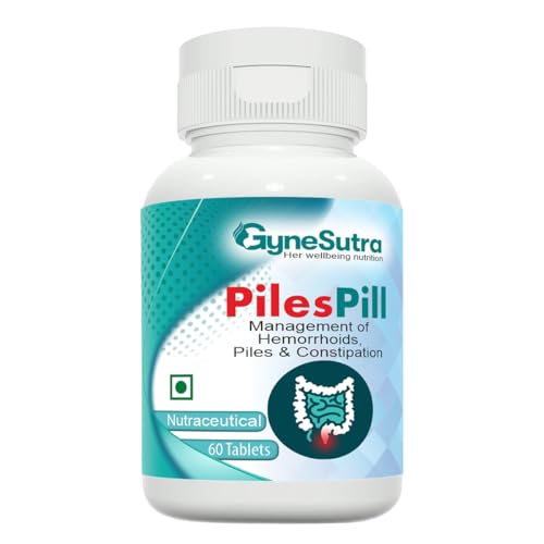 Gynesutra Piles pill Fast relief Piles medicine | Hemorrhoid Support, Bavasir, Fissure. Fistula, Inflammation | constipation relief 60 tablets