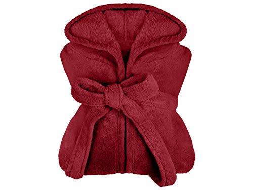 npluseins peignoir de bain femme, peignoir de bain homme à capuche – unisexe, polaire douce, couleurs modernes et tailles variées, longueur mollet, XXL,...