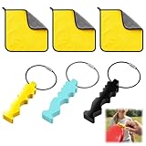 MIRJXB Disc Golf Repair Tool, Professional Disc Golf Accessories Kit with 6-Piece Set, Includes Three Tools and Towels for Flying Disc Cleaning and Scratch Removal During Outdoor Sports