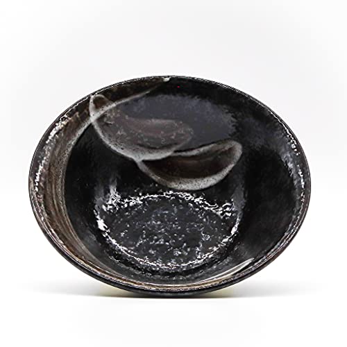 Sushisushi Bol à ramen en grès émaillé marron/noir/blanc 197 × 73 mm