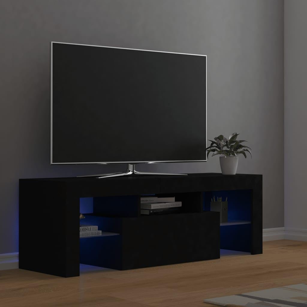 Stand TV con luci LED Nero - Dettaglio