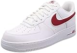 Verschluss: Schnürsenkel. Nike Herren Air Force 1 \'07 3 Basketballschuhe, Mehrfarbig (White/Gym Red 102), 52.5 EU