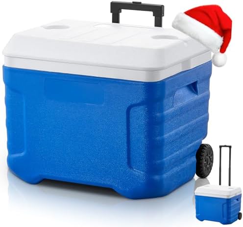 FOHERE Cooler Portable Cooler with Wheels and Handle – 41L Capaci...