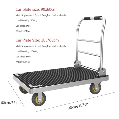 Carretilla plegable de plataforma de acero industrial mediana miniatura 2