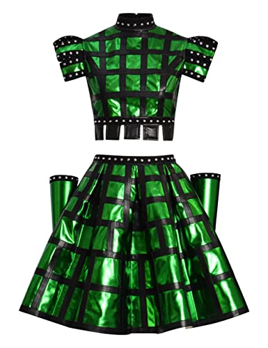 Huktcy Women Six The Musical Costume Anne Boleyn Green Dress Six The Musical Cosplay Halloween Outfits (M,green 1), Medium