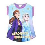 Eiskönigin Disney Frozen Mädchen Nachthemd Kurzarm Gr. 128, Lila