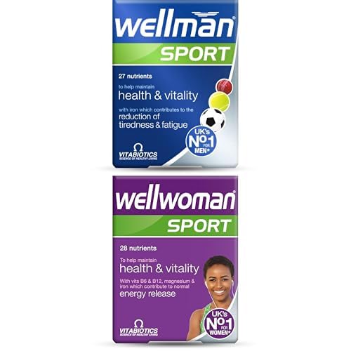 Bundle of Vitabiotics Wellman Sport, Tablets and Vitabiotics Wellwoman Sport and Fitness - Tablets