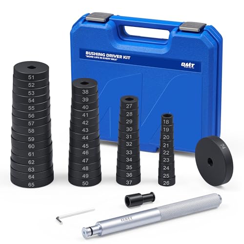 Orion Motor Tech 52-in-1 Custom Bushing Driver Tool Set and Transmission Wheel Axle Bearing Race Seal Installer Remover, Bush Removal Puller Bearing Press Tool Kit