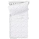 Pillowfort Sports Soccer Basketball Football Fan Favorites Cotton 4 Pcs Sheet Set, Gray Marble, Full