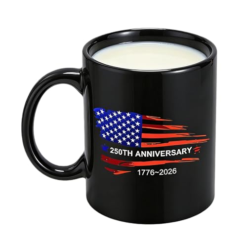 Patriotische Tasse | 250 Jahre Jubilaum | 1776?2026 Gedenkbecher | Keramik Kaffeebecher 350ml fur Tee Milch & Wasser ideales Ges