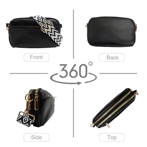 preday Mini Crossbody Bag for Women Vegan Leather Small Sling Purse Cell Phone Shoulder Handbag with Adjustable Strap (Black) by preday - Used condition - Image 6