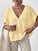 PRETTYGARDEN Womens Spring Fashion 2026 Lightweight Short Sleeve Cardigan Sweaters Button Up V Neck Oversized Sweater Tops (Yellow, Medium)