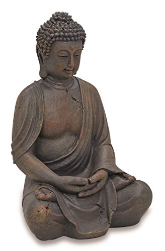 Buddha Figur sitzend 30cm in Braun - 2