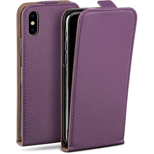 Étui iPhone XS MoEx anti-rayure à clapet lilas pour réparations évitées