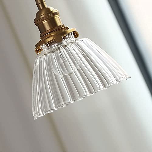 Candelabro de forma de concha japonesa e iluminación colgante de pantalla plisada retro 5