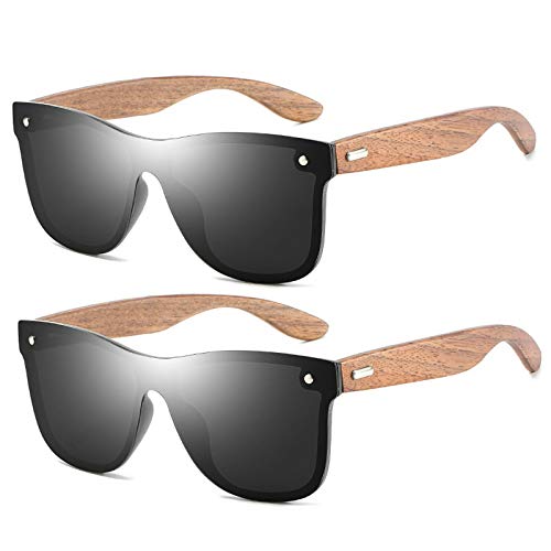Image of willochra Polarized Wood Mirror Lens Sun Glasses for Women men drive Colorful Shades Handmade Bamboo wood sunglasses