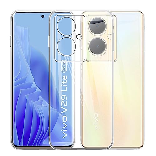 MEMELOKA Funda para Vivo V29 Lite 5G, Ultrafino Transparente Suave TPU Silicona Anti-amarilleo Carcasa Vivo V29 Lite 5G[Anti-arañazos][Anti-Huellas]
