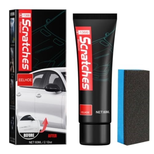 Rcuihak 車のスクラッチリムーバーペースト | 車の傷を瞬時に消去 - 深い傷用の車のスクラッチリムーバー車の傷修理ワックス塗装修理研磨ワックス傷除去、擦り傷、ウォータースポット用の車のスクラッチリムーバー、車のバッファーキット (100 ml+スポ