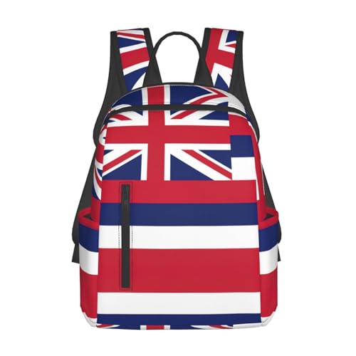 Sac à dos léger noir imprimé hawaïen voyage shopping travail One Size