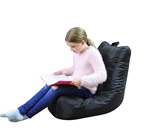 Pouf d'intérieur, d'extérieur, pouf de jardin, coussin, siège pour enfants, noir