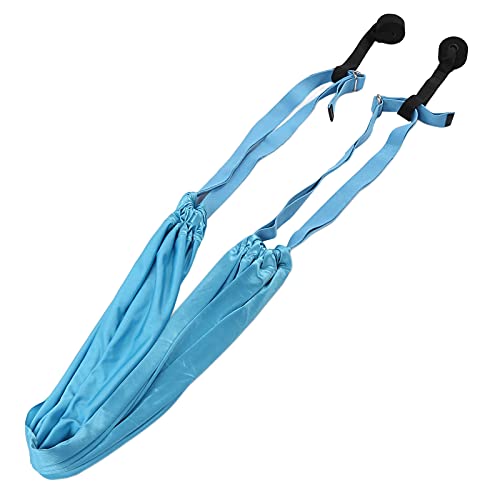 Natudeco Aerial Yoga Hammock Yoga Training Swing Set Yoga Sling Inversion Tool Aerial Flying Dance Swing Handstand Split Leg Elastic Straps for Gym Home Fitness Pilates Flexibility(Blue)