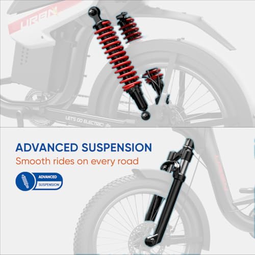 Image of Motovolt URBN E Bike | URBN Standard Long Range | Range up to 120 Kms in Pedal Assist Mode | Electric Cycle (Red & White)