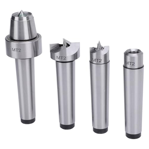 Lathe Live and Drive Center Set, Sturdy Precision Machined?????? Wood Lathe Drive Spur Cup Set Stable Bearing for Woodworking