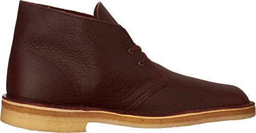 CLARKS Men's Desert Boot Burgundy Tumbled Leather, US 73