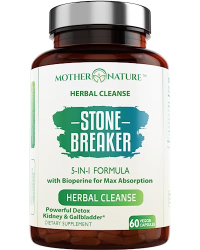 Stone Breaker Chanca Piedra Capsules, Dissolve Kidney & Gallbladder, Detoxify Urinary Tract, Flush Impurities, Kidney Support with Celery Seed Extract - 60 Veg Capsules