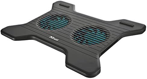 Trust 17805 Xstream Breeze Cooling Pad, 2 Fans, Fits 15-16 Inch Laptops, Black