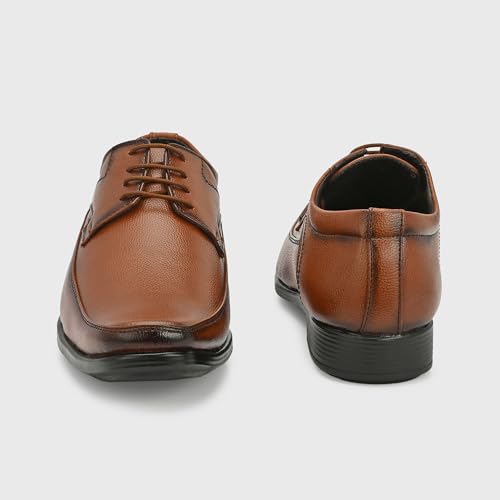 Image of Centrino Formal Shoes for Men | Lightweight Comfortable Office Shoes for Man Stylish | Cushioned Insole Lace-Up Shoes for Men | Durable TPR Sole | Trendy Classic Design Footwear for Men (8118)