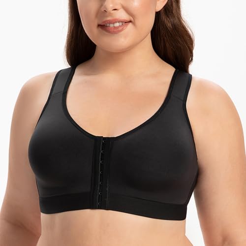 Women's Front Closure Full Coverage Back Support Wireless Posture Corrector Bra4