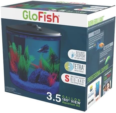 Image of GloFish 3.5 Gallon Aquarium Kit with LED Lighting and Tetra Whisper Filter