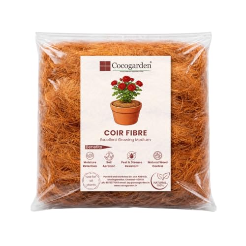 Image of Cocogarden Coconut Coir Fibre Mulch for Plants 200g | Natural Organic Coco Fiber for Moisture Retention, Bird Nesting & Home Decor