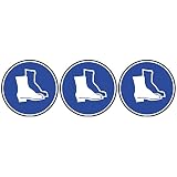 Pictogramme protection pied obligatoire - 3 stickers de 5cm - Autocollant(sticker)